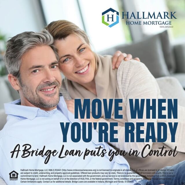 Worried about selling your current home before buying a new one? 🤔
With Hallmark Home Mortgage’s new Bridge Loan, you don’t have to! Our flexible financing solution helps you secure your next home without the stress of timing the sale of your current one.

Let’s bridge the gap! Contact us today to get started. 🏡💰 https://www.hallmarkhomemortgage.com/ #HHM #YourCommunityLender #HallmarkHomeMortgage #eHome #hhmtv #HomeMortgage #Mortgage #MortgageLender